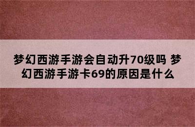 梦幻西游手游会自动升70级吗 梦幻西游手游卡69的原因是什么